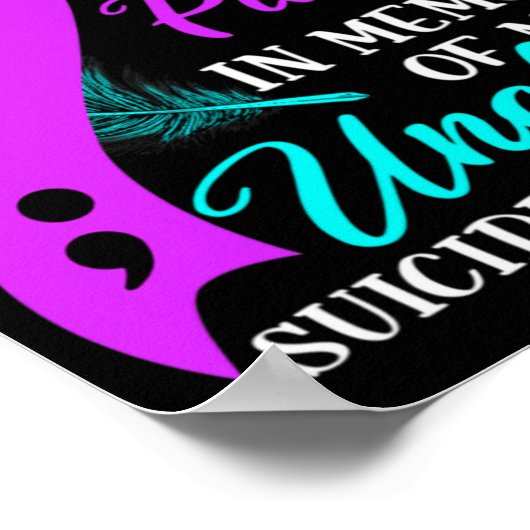 Poster Wear Teal Purple In Memory Of My Uncle Suicide Awa (Coin)