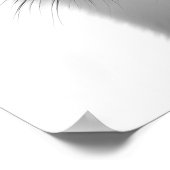 Poster Weasel Woodland moderne Portrait noir blanc (Coin)