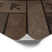 Poster Web de Wyrd La Matrice du destin - Texture en bois (Coin)