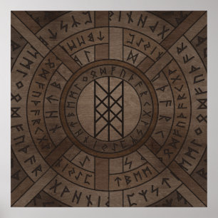 Poster Web de Wyrd Matrix de texture en bois de destin