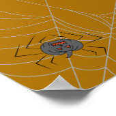 Poster Web et citrouilles d'araignées d'Halloween (Coin)