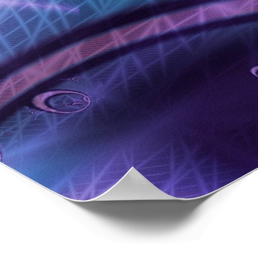 Poster Web | Violet et bleu Fractal Art (Coin)