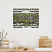 Poster Webster, MA Carte panoramique - 1892 (Cuisine)