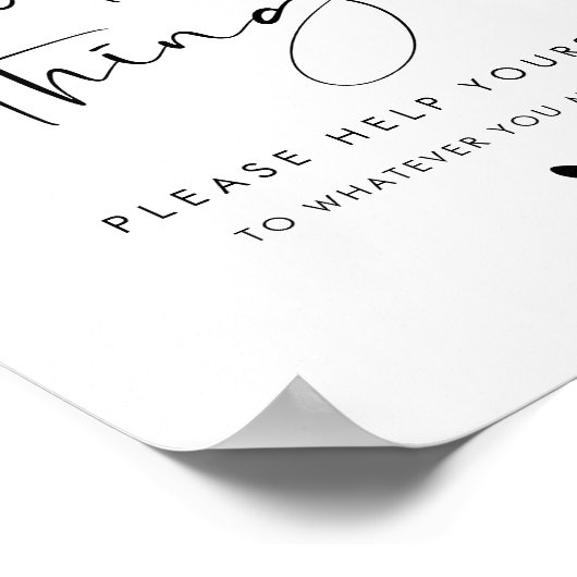 Poster Wedding Bathroom Basket Sign (Coin)