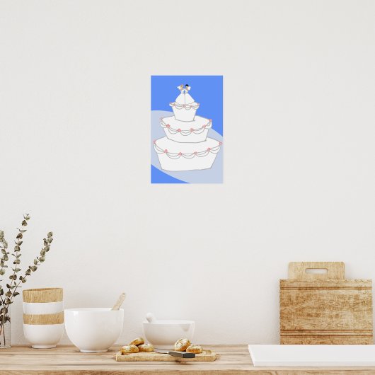 Poster Wedding Cake Two Brides (Cuisine)