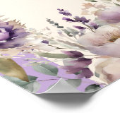 Poster Wedding lavender champagne cream welcome (Coin)