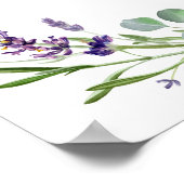 Poster Wedding lavender eucalyptus greenery welcome (Coin)