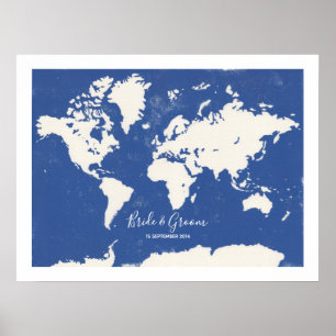 Poster Wedding Map - Guest Book Alternative Print