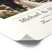 Poster Wedding Photo Elegant Cream Gold Modern Custom (Coin)