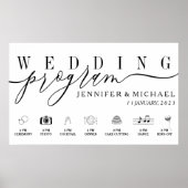 Poster Wedding Program Custom Icons Timeline menu (Devant)