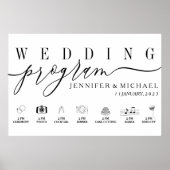 Poster Wedding Program Custom Icons Timeline menu (Devant)