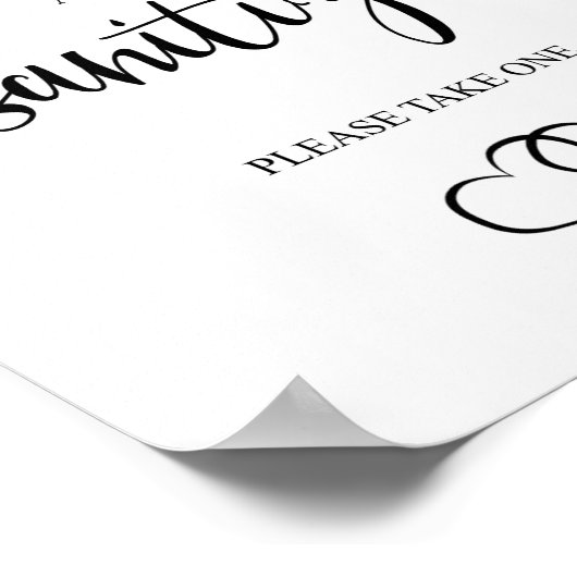 Poster Wedding Sanitize sign, Be wise and sanitize. (Coin)