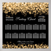 Poster Wedding Seating Chart Gold Lights (Devant)