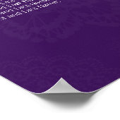 Poster Wedding Seating Chart Key To My Heart Purple (Coin)