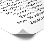 Poster Wedding Seating Chart with World Map (Coin)