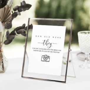Poster Wedding shower personnalisé "Quel âge ont-ils"