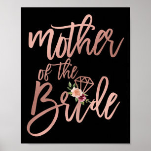 Poster Wedding shower Pour Maman De Mariée Mère Du Br