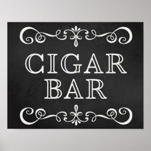 Poster Wedding Sign – Cigar Bar Wedding Chalkboard Sign