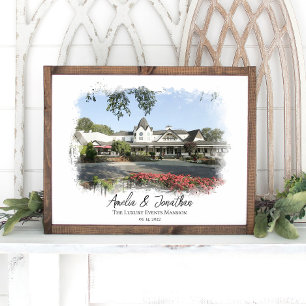 Poster Wedding Venue Photo Mask Bride Groom Couple