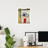 Poster Wedjat Eye, détail de la couverture sarcophage de (Bureau à domicile)