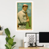 Poster Wee Willie Keeler Baseball 1909 (Bureau à domicile)
