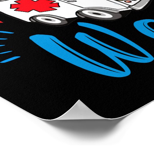 Poster WEE WOO AMR EMT AMR Paramedic Ambulance (Coin)