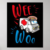 Poster WEE WOO AMR EMT AMR Paramedic Ambulance (Devant)