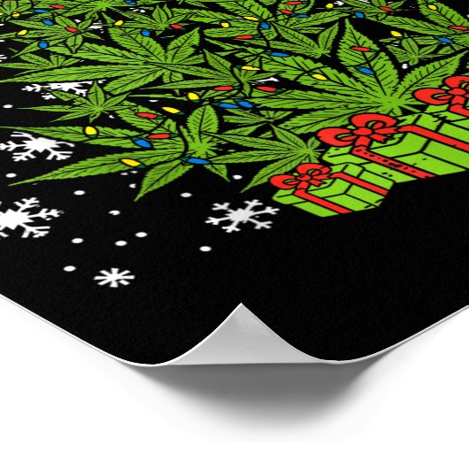 Poster Weed Christmas Tree Funny Xmas T Men Women (Coin)