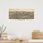 Poster Weedsport, NY Carte panoramique - 1885 (Cuisine)