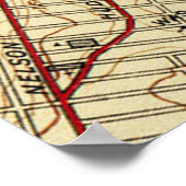 Poster Weehawken, Union City & West New York Map (1935) (Coin)