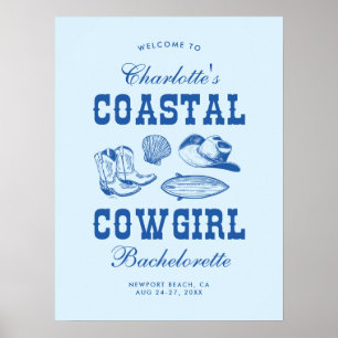 Poster Week-end de célibataire de Cowgirl Côtière
