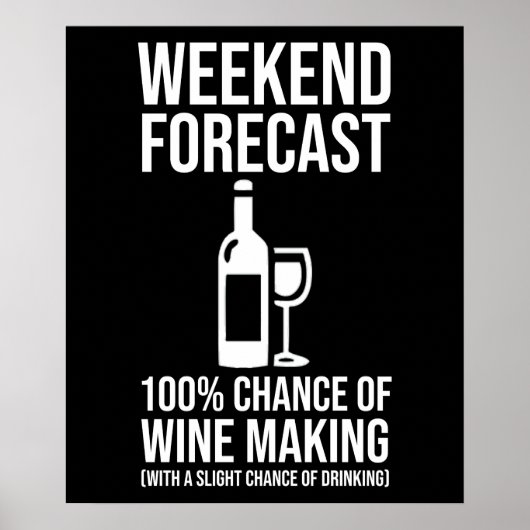 Poster Weekend Forecast - 100% Chance of Wine Making (Devant)