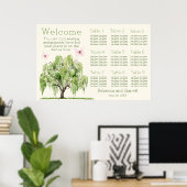Poster Weeping Willow Wedding Seating Chart 36"x24" (Bureau à domicile)