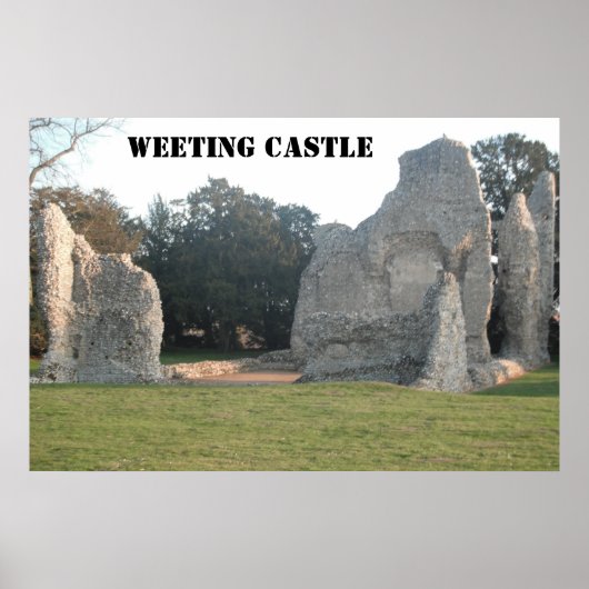Poster Weeting Castle Weeting Norfolk Angleterre (Devant)