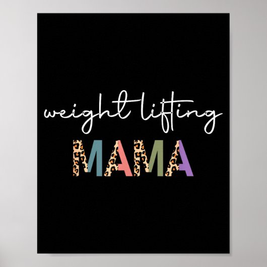 Poster Weightlifting Mama Women Gift - Funny Weightlifter (Devant)