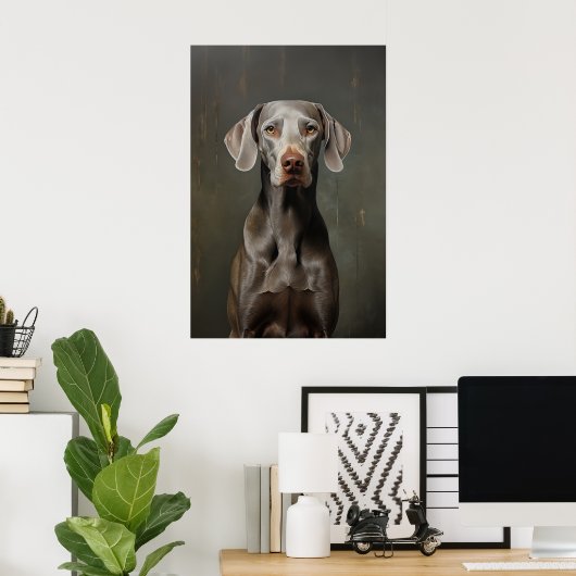 Poster Weimaraner (Bureau à domicile)