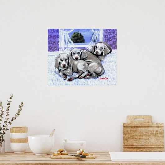 Poster Weimaraner Chien Chien Portrait (Cuisine)
