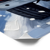 Poster Weimaraner Christmas Red Truck Holiday (Coin)