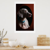 Poster Weimaraner Dans La Lumière Du Matin (Cuisine)