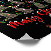 Poster Weimaraner Dog Xmas Lights Santa Weimaraner Christ (Coin)