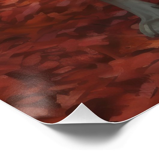 Poster Weimaraner en automne Leaves automne Inspire (Coin)