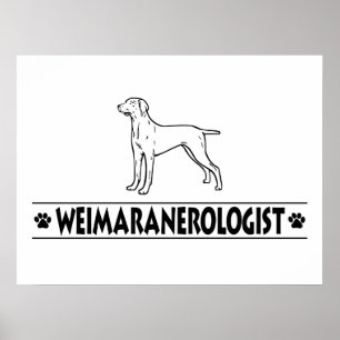 Poster Weimaraner humoristique