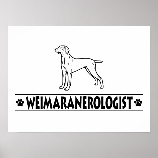 Poster Weimaraner humoristique (Devant)