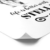 Poster Weimaraner Life est meilleur avec Custom Dog Name (Coin)