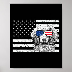 Poster Weiner Dog 4 juillet nous Drapeau américain Patrio