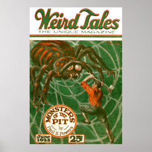 Poster Weird Tales 1925 Couverture - Monstres de la Fosse
