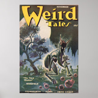 Poster Weird Tales Jazz Satyr
