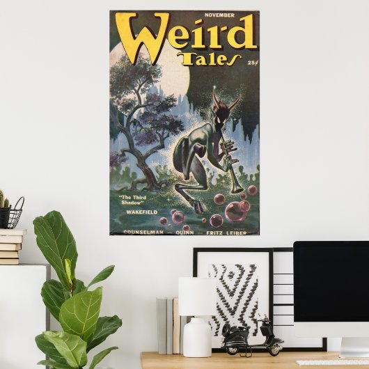 Poster Weird Tales Jazz Satyr (Bureau à domicile)