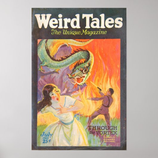 Poster Weird Tales Through the Vortex 1926 Couverture (Devant)