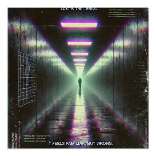 🖤 Poster Weirdcore "Lost in the Liminal" 🖤 (Devant)